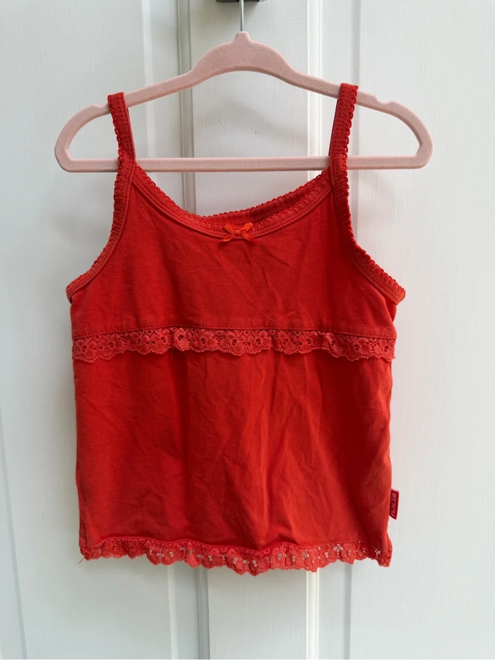 The Children's Place 4T Girls Red Lace-Trim Tank Top Blouse Shirt